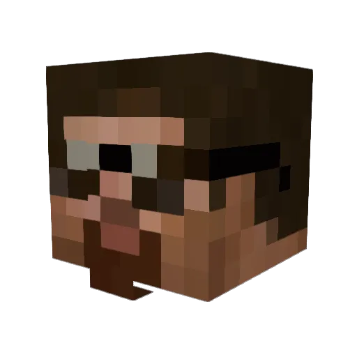 BigBear1301 Minecraft avatar head, 3D render
