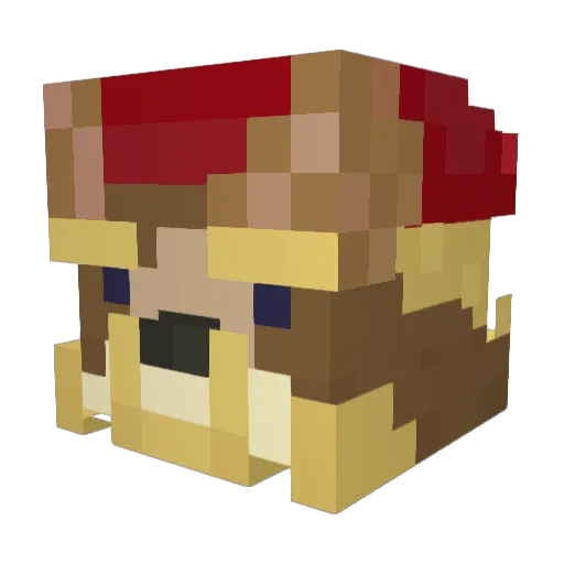 BigBearSleepy Minecraft avatar head, 3D render
