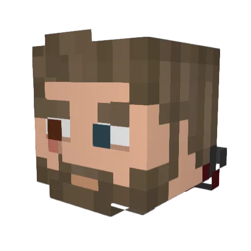 BigBerry1 Minecraft avatar head, 3D render