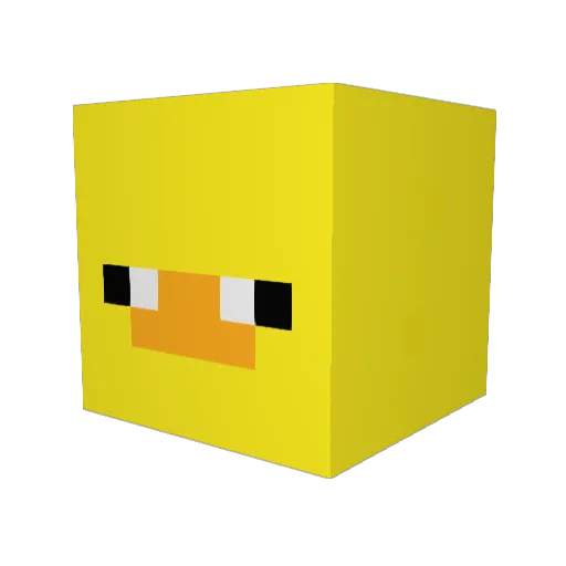 BigBicth Minecraft avatar head, 3D render