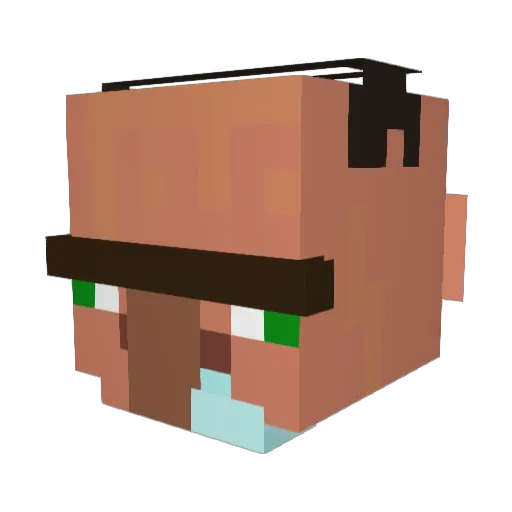 BigBigChicken Minecraft avatar head, 3D render