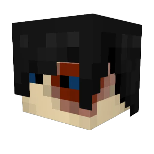BigBizniss Minecraft avatar head, 3D render