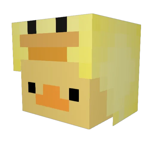 BigBlaccDuck Minecraft avatar head, 3D render