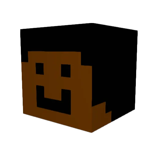 BigBlackManx3 Minecraft avatar head, 3D render