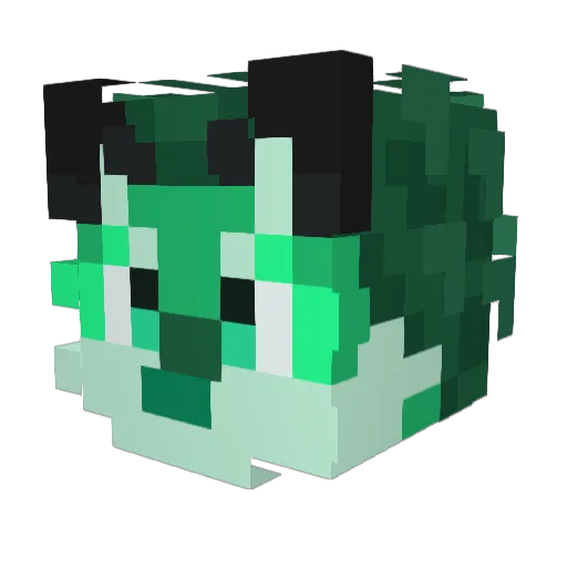 BigBlockDude Minecraft avatar head, 3D render