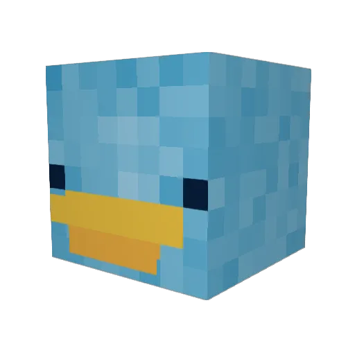 BigBlooby Minecraft avatar head, 3D render