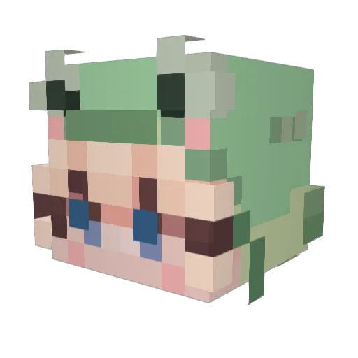 BigBlueBerry69 Minecraft avatar head, 3D render