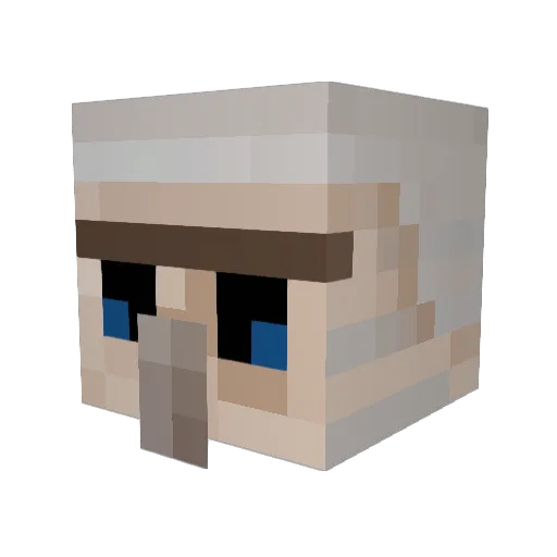 BigBlueBronto Minecraft avatar head, 3D render