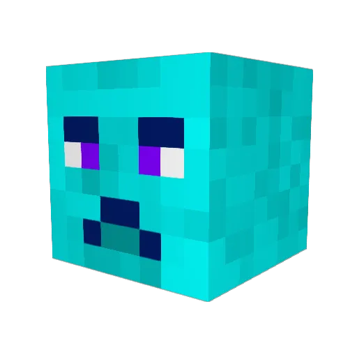BigBlueGoo Minecraft avatar head, 3D render