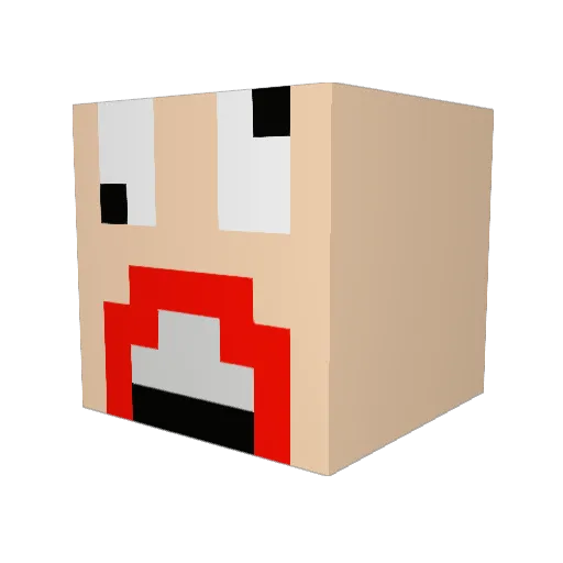 BigBoi57 Minecraft avatar head, 3D render
