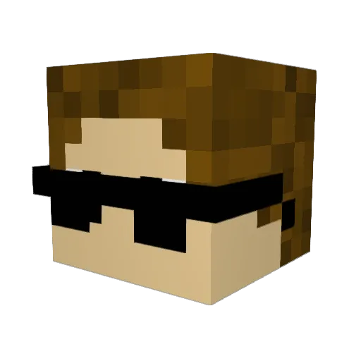 BigBoiBrent Minecraft avatar head, 3D render
