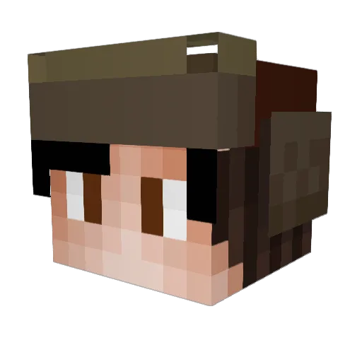 BigBoiSpy Minecraft avatar head, 3D render