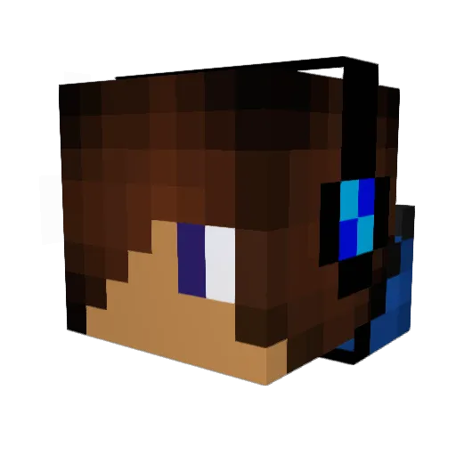 BigBombo Minecraft avatar head, 3D render