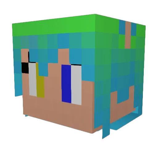 BigBoomie Minecraft avatar head, 3D render