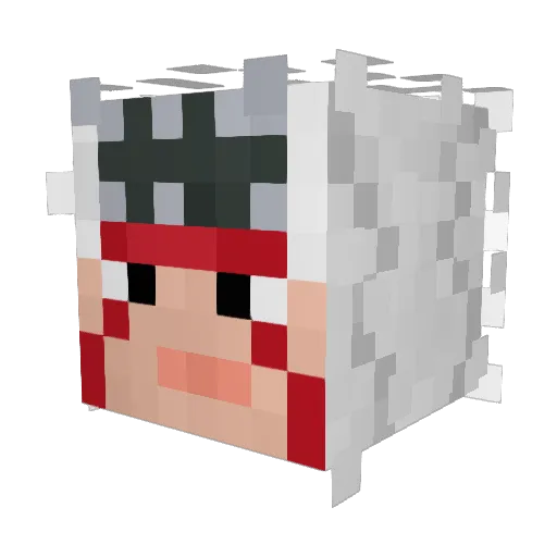 BigBootyBasil Minecraft avatar head, 3D render