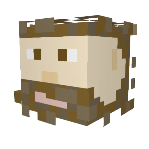 BigBootyBuster2 Minecraft avatar head, 3D render