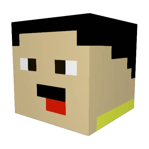 BigBootyChris69 Minecraft avatar head, 3D render