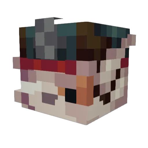 BigBooty_Level_3 Minecraft avatar head, 3D render