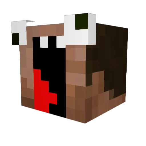 BigBosik Minecraft avatar head, 3D render