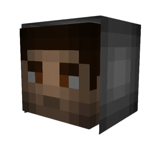 BigBoss2000 Minecraft avatar head, 3D render