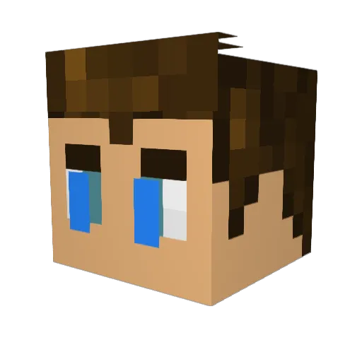 BigBossSE Minecraft avatar head, 3D render