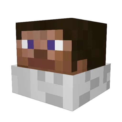 BigBoyElmer Minecraft avatar head, 3D render