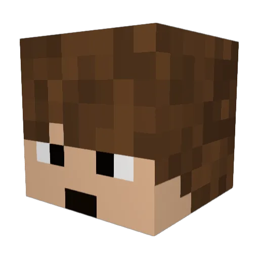 BigBoyHundar Minecraft avatar head, 3D render