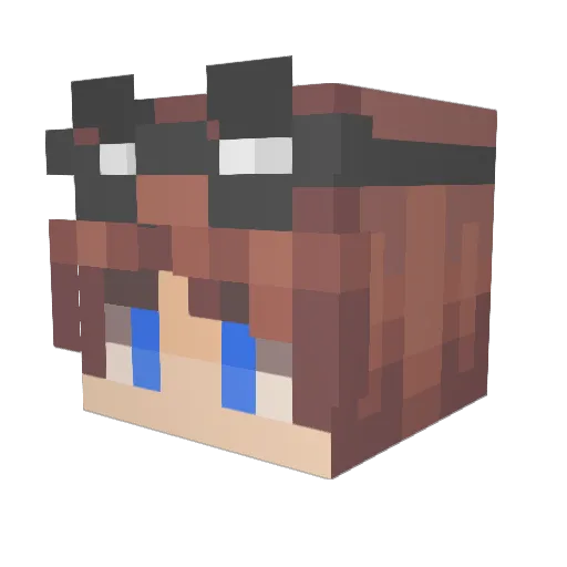 BigBrainSD Minecraft avatar head, 3D render