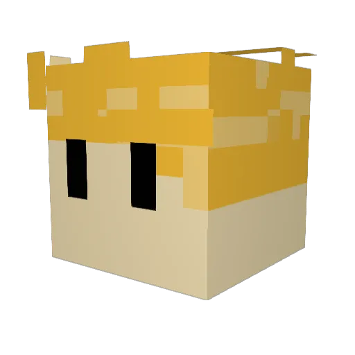BigBrubber Minecraft avatar head, 3D render