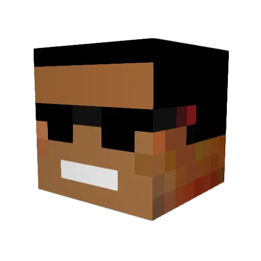 BigC_ Minecraft avatar head, 3D render