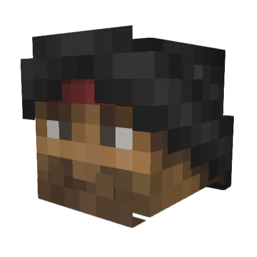 BigCal Minecraft avatar head, 3D render