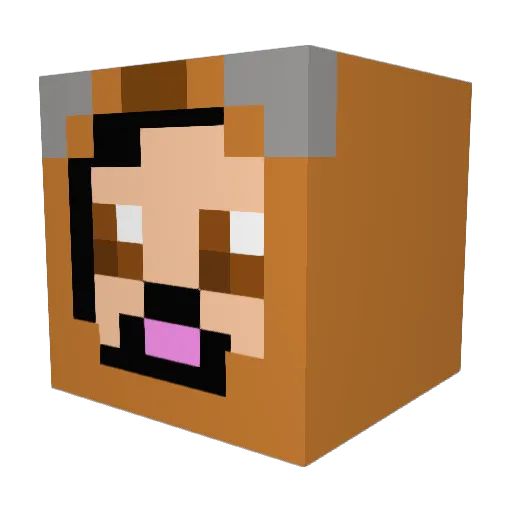BigCarhuna Minecraft avatar head, 3D render
