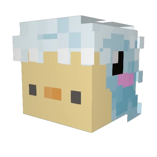 BigCheefer Minecraft avatar head, 3D render