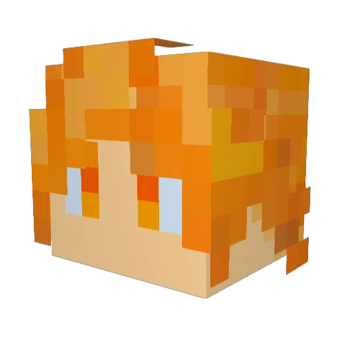 BigCheekMan Minecraft avatar head, 3D render