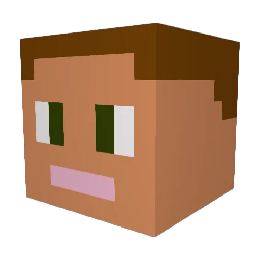 BigChubba25 Minecraft avatar head, 3D render