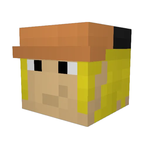 BigChungus2000 Minecraft avatar head, 3D render