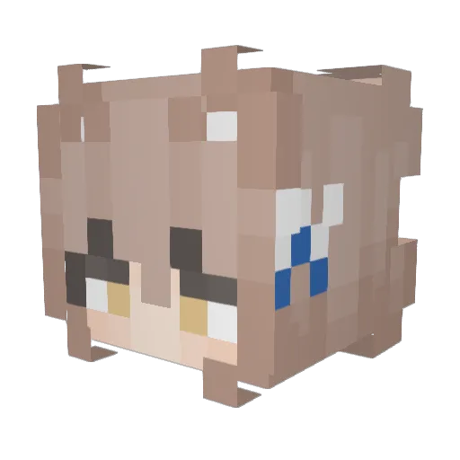 BigChunk69 Minecraft avatar head, 3D render