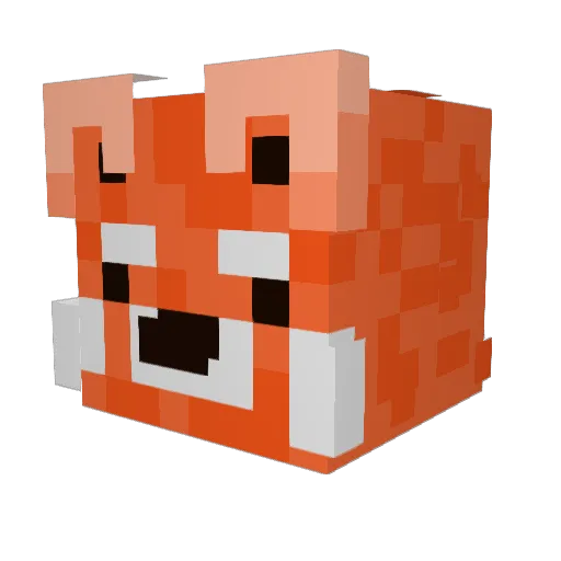 BigClink Minecraft avatar head, 3D render