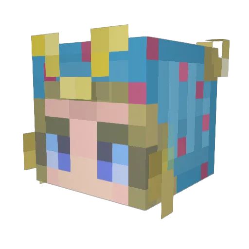 BigCornBoy Minecraft avatar head, 3D render