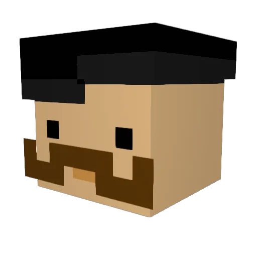 BigDJoanz Minecraft avatar head, 3D render