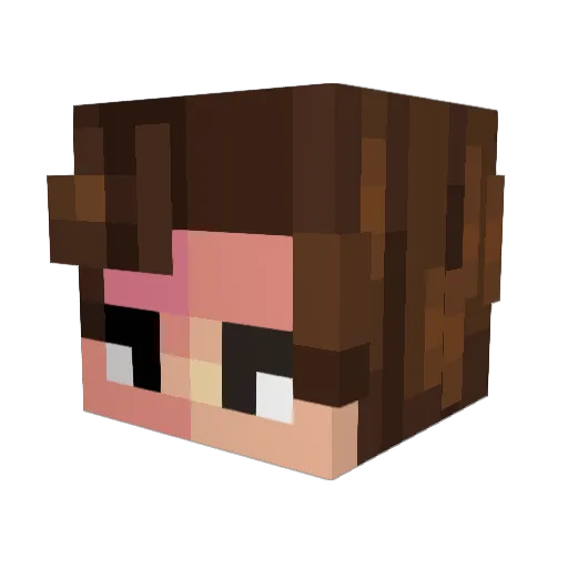 BigDad12345 Minecraft avatar head, 3D render
