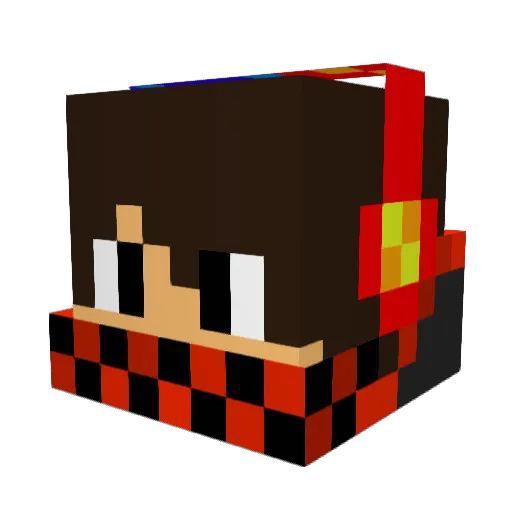 BigDaddyDillen Minecraft avatar head, 3D render