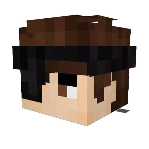 BigDaddyLuna Minecraft avatar head, 3D render