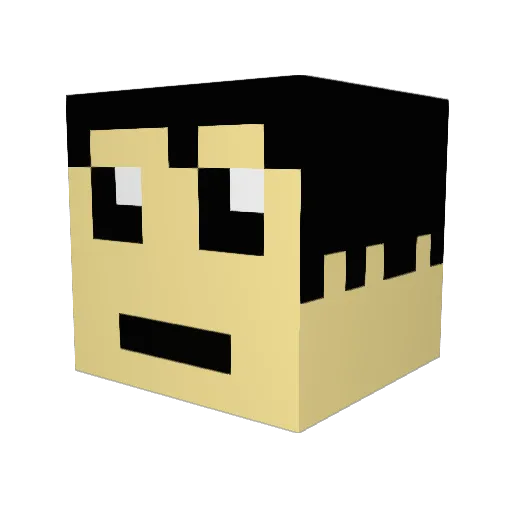 BigDaddyO66 Minecraft avatar head, 3D render