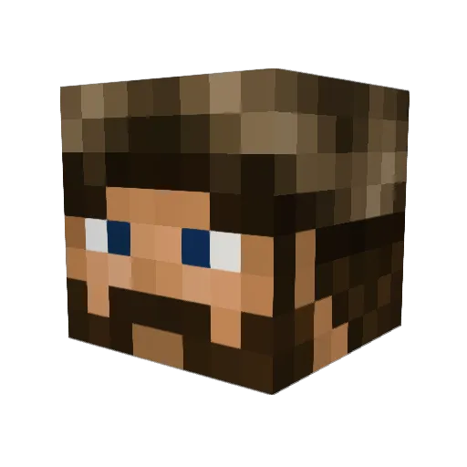 BigDanBoone Minecraft avatar head, 3D render