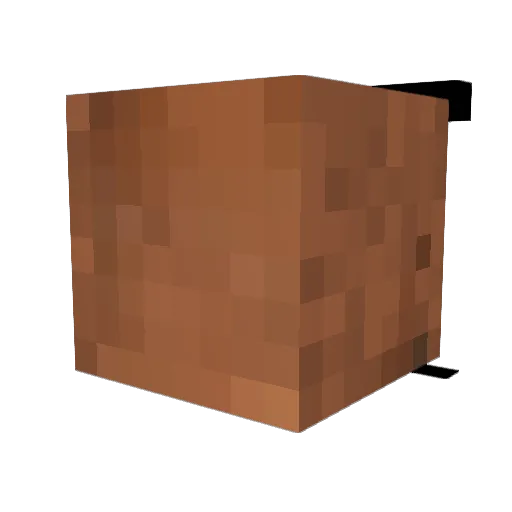 BigDanglin Minecraft avatar head, 3D render