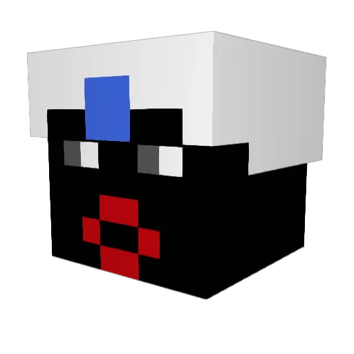 BigDicccPopo Minecraft avatar head, 3D render