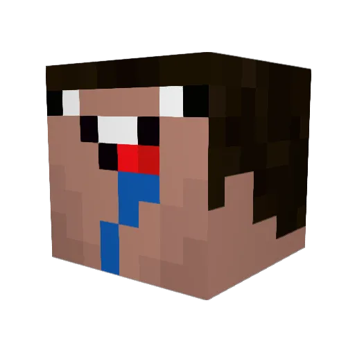BigDiddyAhChickn Minecraft avatar head, 3D render