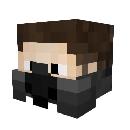 BigDiddyKing Minecraft avatar head, 3D render