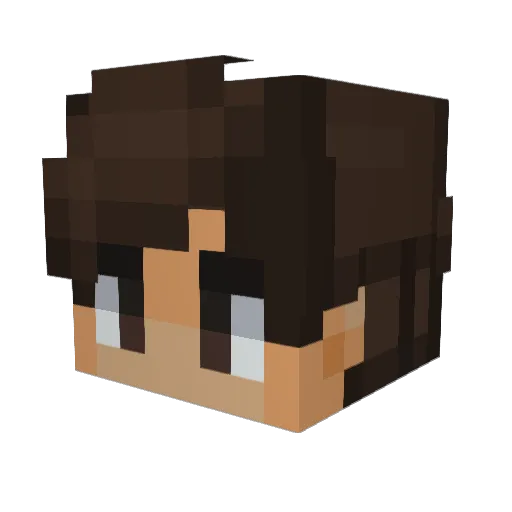 BigDima Minecraft avatar head, 3D render